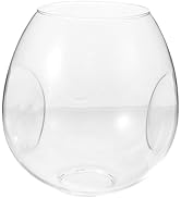 Mikikit Seeded Glass Shade, Glass Lamp Shade, Transparent Light Shade, Round Globe Lamp Shade, Ce...