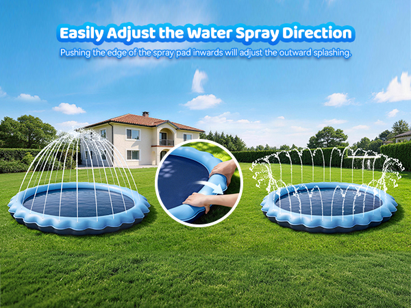 Meowant Splash Pad, Dog Pool, Not-Slip Sprinkler Play Mat