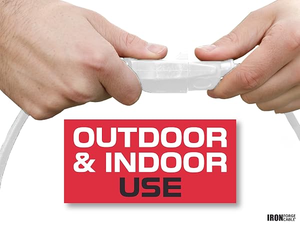 White Single Extension Cord