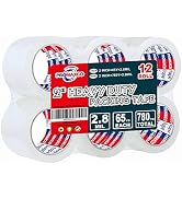 PROMAXCO Heavy Duty Packing Tape 12 Rolls, Clear, 2.8 mil, 65 Yards x 1.88 inch, Total 780Y, Ultr...