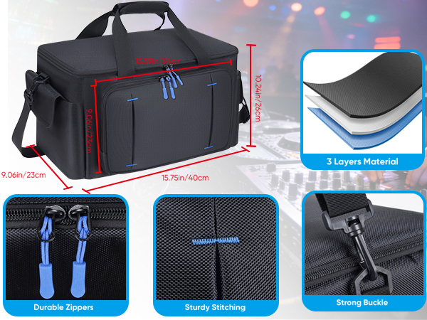 DJ Cable File Bag Gig Cords Organizer Storage Musician Music Equipment Accessories Travel Large