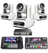 Tenveo PTZ Bundle/Kits - 20X AI Auto Tracking NDI PTZ Camera(*3) with SDI/HDMI/USB3.0/LAN(PoE), 7...