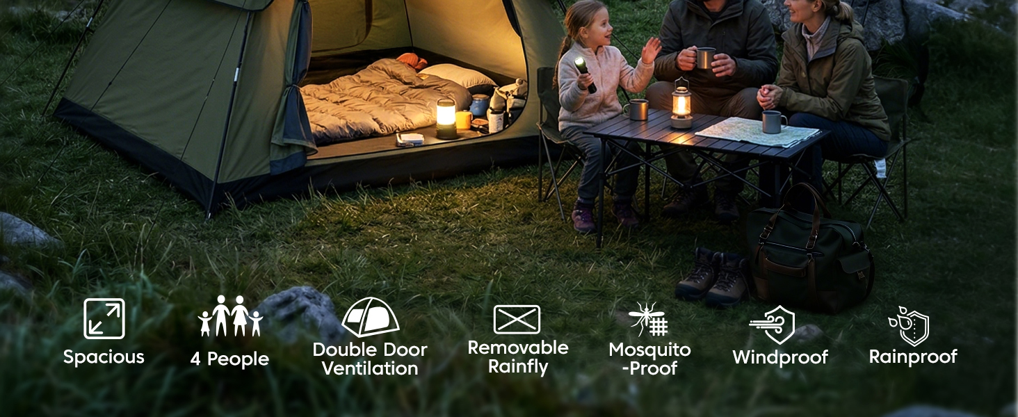4 person camping tent