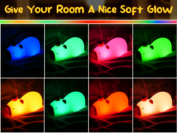 best dorm gifts, cute night light, night lamp, silicone night light for kids, cute lamps