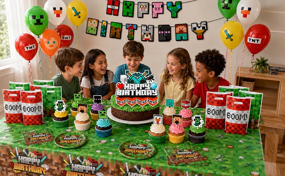 Pixel Birthday Party Decorations