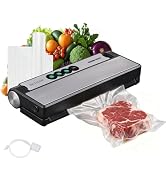 BCTILOP Vacuum Sealer Machine with 10 Bags & 16 Feet Bag Roll, Powerful Food Sealer, Moist & Dry ...