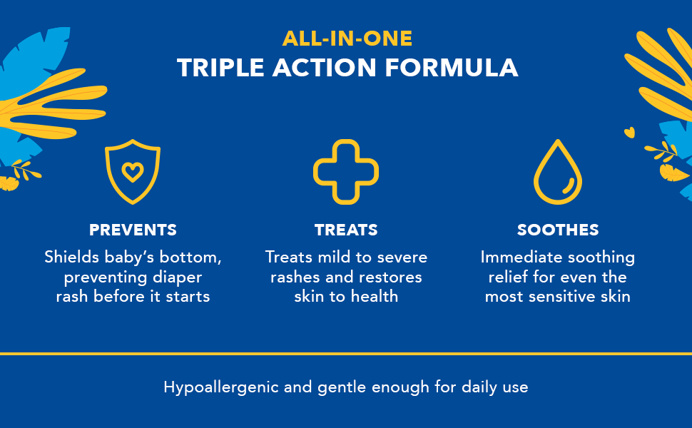 all in one triple action formula, soothes, treats