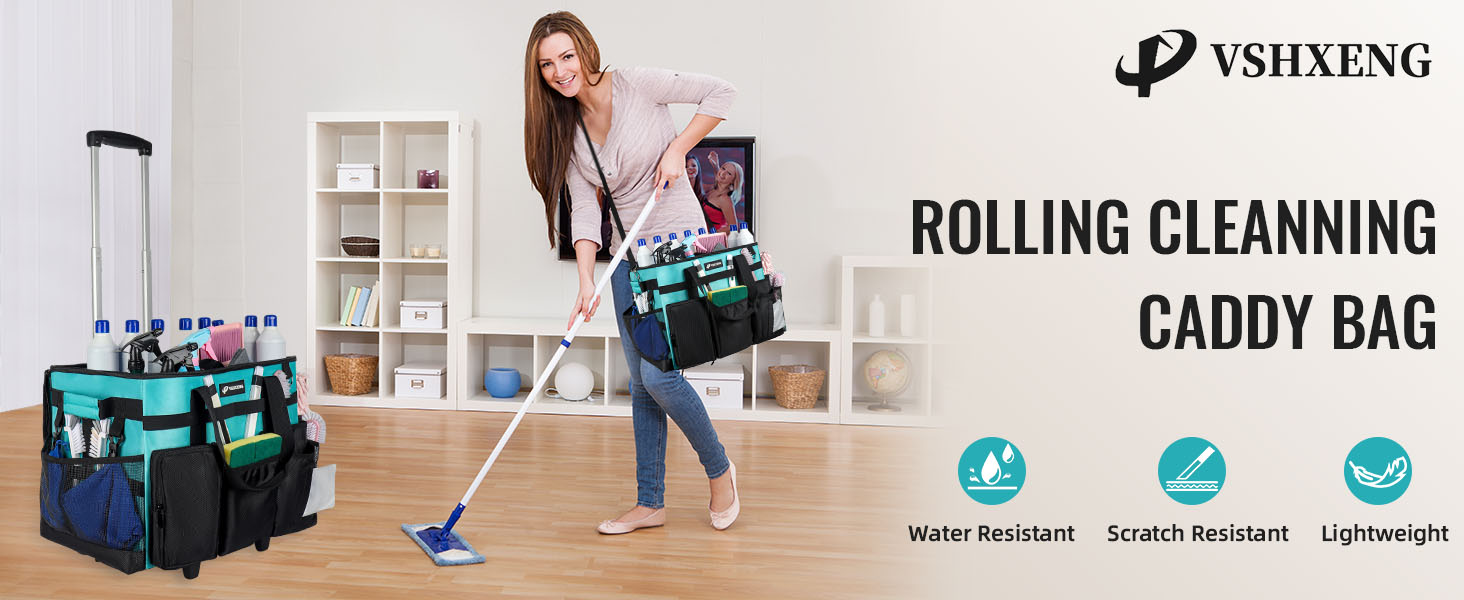 cleaning caddy on wheels