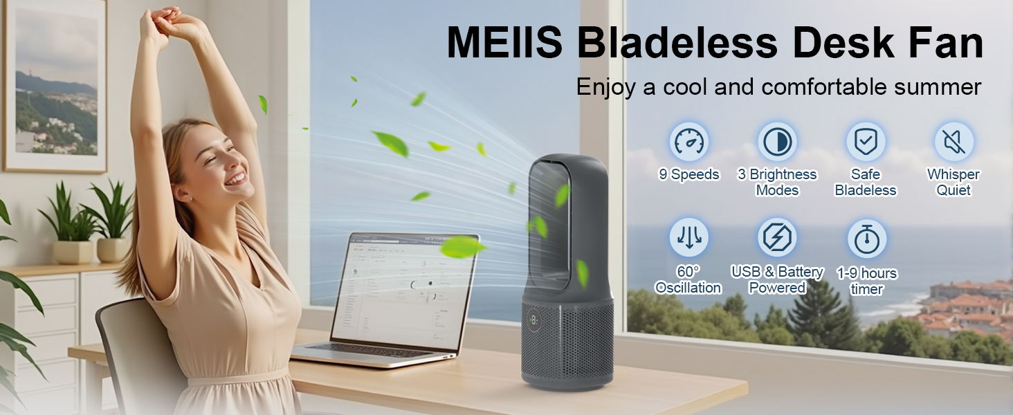 bladeless desk fan