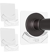 Uigos Shower Curtain Rod Holder - Easy Installation - No Drilling Required, Transparent Wall Moun...