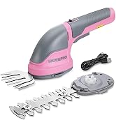 WORKPRO Cordless Grass Shear & Shrubbery Trimmer - 2 in 1 Handheld Hedge Trimmer Electric Grass T...