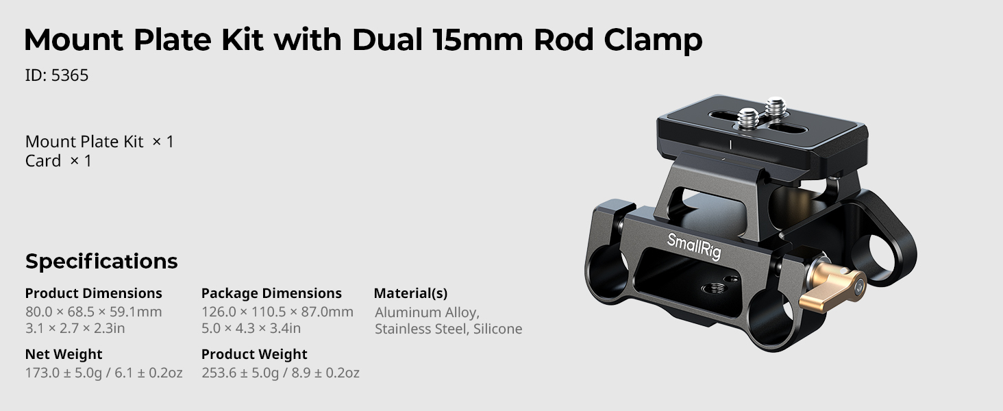 mount plate kit 5365