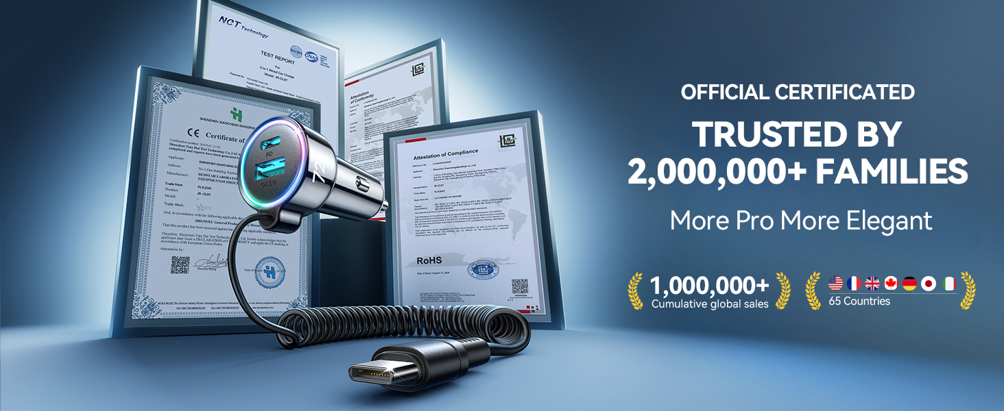 usb c car charger fast charging