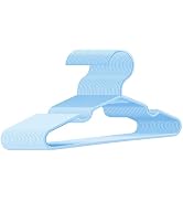 trusir Baby Hangers for Closet 50 Pack Blue Plastic Kids Children's Clothes Hangers Non-Slip (Blu...