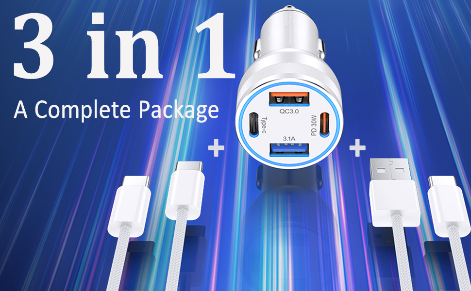 usb c car charger adapter