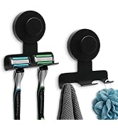 BeeLift 2Pcs Shower Razor Holder,Razor Holder for Shower,Suction Cup Razor Holder for Shower,Powe...