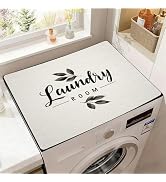 Washer and Dryer Covers for the Top, Non-slip Dryer Top Protector Mat, Dust-proof Washing Machine...