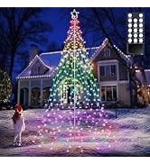 Lomotech RGB Color Changing Christmas Tree Lights - 10Ft 404 LED with 7.08" Topper, Remote Contro...