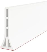DLYYPLUS 3.8'' High Shower Threshold Water Dam 39 Inch Collapsible Self Adhesive Shower Water Spl...