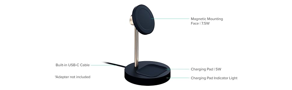 iOttie Velox Magnetic charging stand for iphone 14 Magsafe charging station iPhone 13 Qi wireless