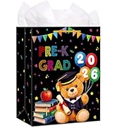 WALENGIF Pre-K Graduation Gifts Bags - 13" Large Graduations Gift Bags with Tissue Papers Handles...