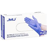 JMU Nitrile Gloves XS 200 Count, 3.5 Mil Powder-Free & Latex-Free Disposable Medical Gloves, Viol...