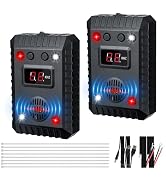 Ultrasonic Rodent Repellent for Car Engine, 2 Pack Rat Repellent for Car with LED Strobe Light, M...