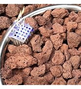 NUPICK 10lb Red Lava Rocks for Fire Pit, 1/2"-2" Volcanic Rock for Fireplace Indoor Outdoor, Lava...