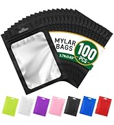 LOVOBAG 100PCS Mylar Bags Resealable Black Small Smell Proof Bags 2.75x3.93 | Sealable Packaging ...