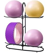 MEIPEIQIZHI Stabilising Ball Rack,Exercise Ball Holder,Medicine Ball Rack and Yoga Ball Storage S...