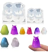 2Pcs Mini Ghost Resin Silicone Molds Cute Micro Halloween Dollhouse Decorations Epoxy Casting Mol...