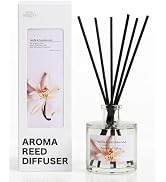 BITSOTA Reed Diffuser Set, Vanilla & Sandalwood 3.52 oz (100ml) Scented Diffuser with Sticks Home...