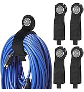 Kanemc 4PCS Magnetic Cable Storage Straps Heavy Duty, Extension Cord Holder Magnet Hooks for Hang...