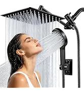 Shower Head, 8 inch Multifunction High Pressure Rain Shower Head with Handheld Spray Combo with 1...