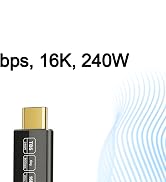 ZIKNYDO 16K for Thunderbolt 5 Cable 6.6FT/2m, USB C 80Gbps Data Transfer, 120Gbps Bandwidth for 1...
