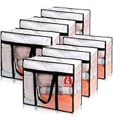 6Pack Clear Clothes Storage Bags, Vinyl Comforter Blanket Storage Bags Closet Organizers and Stor...