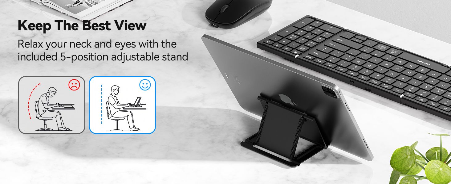 Foldable Bluetooth Keyboard and Mouse Combo