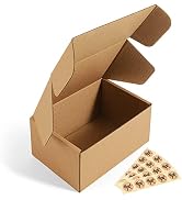 Eupako 6x4x3 Shipping Boxes Small Corrugated Cardboard Box - 25 Pack Brown Mailing Boxes for Pack...