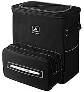 AUJEN Car Trash Can - 2.5 Gallon, Handy Car Tissue Holder, Multifunctional Car Garbage Can with C...