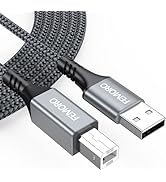 FEMORO Printer Cable 10 Feet, USB A to B Printer Cable USB 2.0 Type B Cables Long Cord Braided fo...