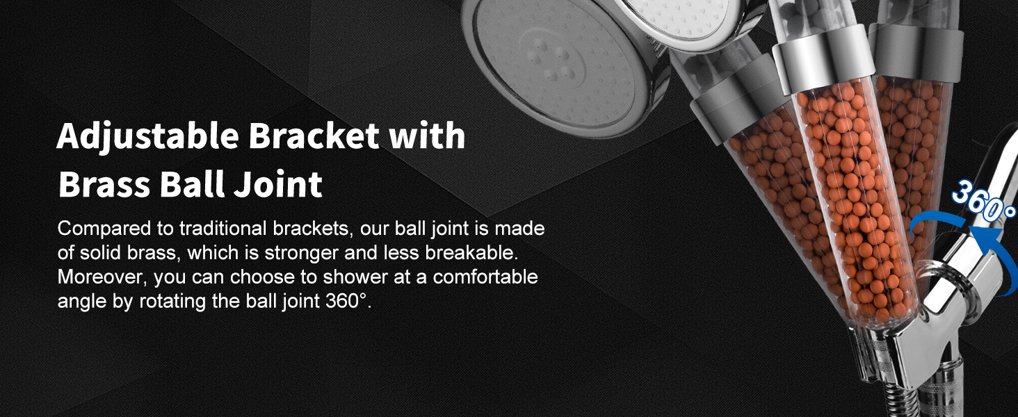 Durable adjustable shower bracket