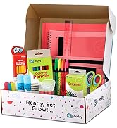 Back to School Supplies for Kids, Red School Supply Box Grades K-5, Premium Quality Kids School S...