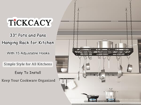 pots and pans hanging rack