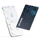 ATUVOS Ultra-Thin Wallet Tracker Card for iOS & Android, Apple MFi Certified Rechargeable Air Tra...