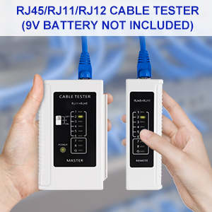 Rj45/Rj11/Rj12 Cable tester(9V Battery Not Included)