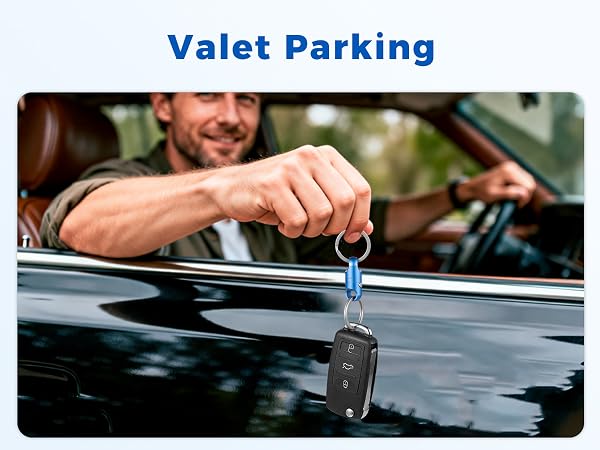 quick detach keychain for valet parking