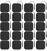 Self-Adhesive Electrode, 20PCS 2"x2"TENS Unit Replacement Pads, Electrode Pads for Muscle Stimula...