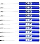 PQY 10pcs Mini Tops And Pocket Clips Pocket Screwdriver Strong Magnetic Slotted Screwdriver Blue