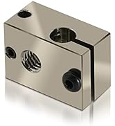 Copper V6 Heater Block, High Temperature V6 Copper Plated Heater Block Compatible with E3D V6 Hea...