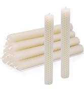 DEYBBY Handmade Beeswax Taper Candles, Dripless Wax Candles, Hand-Rolled Honeycomb Candles for Di...